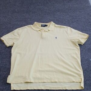 Polo Ralph Lauren Mens Yellow Classic Fit Short Sleeve Polo‎ Shirt XL